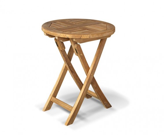 Lymington Teak Round Folding Garden Table - 60cm