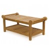 Lutyens-Style Teak Coffee Table with Shelf