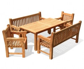 Gladstone Bench Outdoor Dining Set