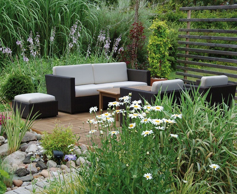 Verona Faux Rattan Garden Sofa Set