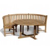 Sissinghurst 4 Seater Round 1.2m Dining Set with Marlow Bench