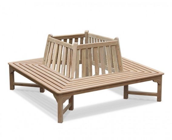 Teak Square Tree Bench - 1.8m