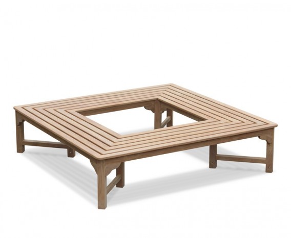 Square Teak Tree Seat - 1.8m