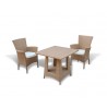 Verona 2 Seater Rattan Dining Set with 80cm Table - Flat Weave