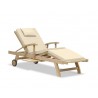 Wooden Reclining Sun Lounger