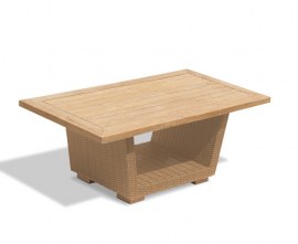 Calypso Teak and Rattan Garden Table