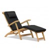 Halo Teak Steamer Chair, Brass fittings & Cushion