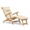 Halo Teak Steamer Chair, Brass fittings & Cushion