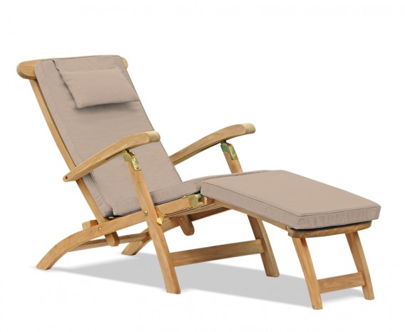 Serenity Teak Steamer Chair with Cushion