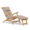 Halo Teak Steamer Chair, Brass fittings & Cushion