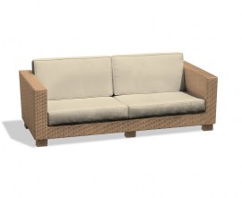 Calypso Rattan Conservatory Sofa - Honey Wicker