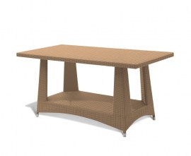 Verona Rattan Garden Dining Table - Honey Wicker