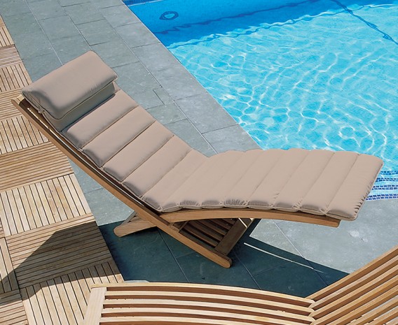 Lucia Teak Adjustable Sun Lounger