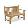 Turners Teak 2 Seater Garden Bench - 1.2m