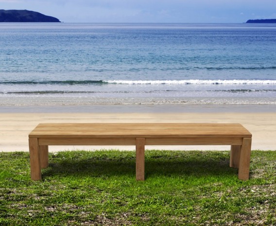 Mita Teak Backless Garden Bench - 2m