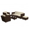 Verona Rattan Lounge Set - Java Brown