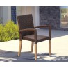 St. Moritz Teak and Rattan Stacking Chair