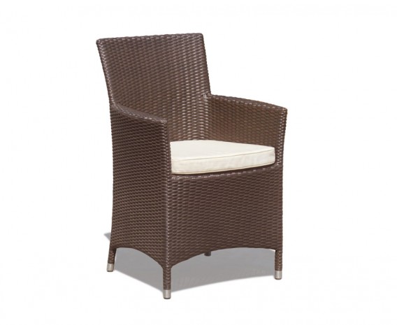 Verona Rattan Garden Armchair, Flat Weave