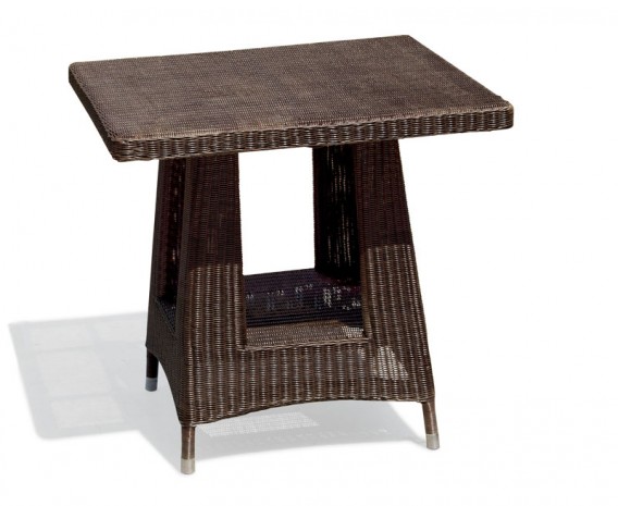 Verona Rattan Square Dining Table, Loom Weave - 80cm