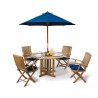 Berwick 1.2m Round Gateleg Table and 4 Palma Folding Armchairs Set