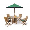 Berwick 1.2m Octagonal Gateleg Table and 4 Palma Folding Armchairs Set