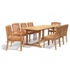 Winchester 8 Seater Teak 1.8m Rectangular Table with Armchairs and Side Chairs