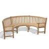 Marlow Semi Circular Garden Bench with Arms