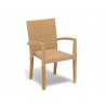 Sandringham Square 0.9m Table & 4 St. Tropez Stacking Chairs Set