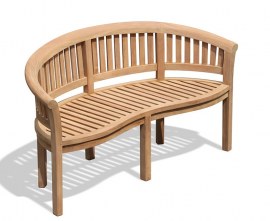 Wimbledon Teak Curved Bench