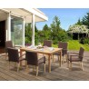 Hampton 6 Seater Rectangular 1.5m Dining Set with St. Moritz Armchairs