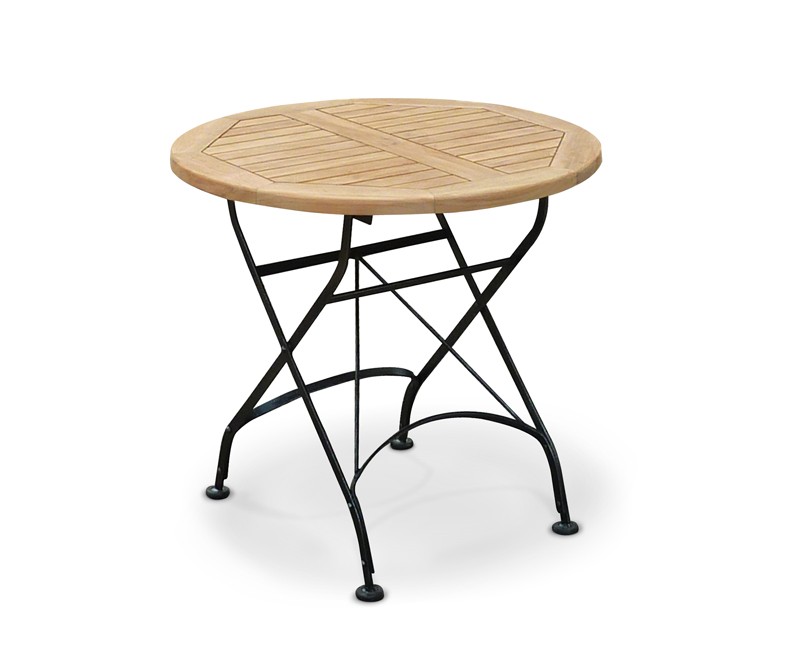 Café Round Folding Bistro Table Black - 80cm