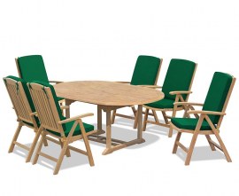 Oxburgh 6 Seater Extending Garden Dining Set