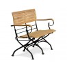 french Bistro outdoor Bench with Arms – 1.2m