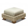 Seagrass Cube Footstool, Water Hyacinth Ottoman