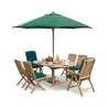 Oxburgh Double Leaf Extending Table with Cannes Recliners & Chairs