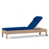 Rio Rattan Reclining Garden Sun Lounger with Wheels