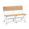 Café Teak Folding Bistro Bench - White