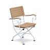 Café Folding Garden Bistro Armchair - White