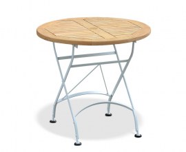 Café Round Folding Bistro Table White - 80cm