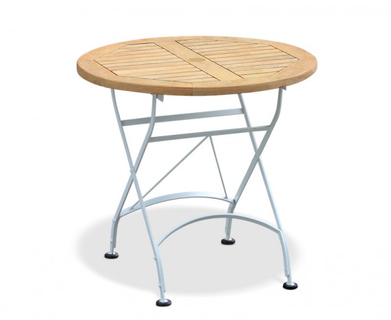 Café Round Folding Bistro Table White - 80cm