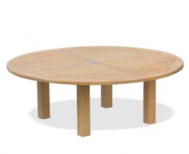 Orion Large Round Teak Garden Table - 2.2m