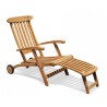 Garden Steamer Chair with Wheels