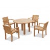 Orion 4 Seater Round 1.2m Garden Table and Antibes Stacking Chairs