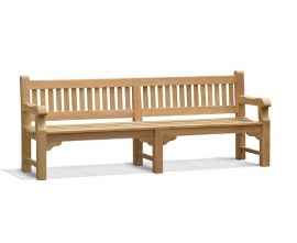 Promenade Teak Heavy Duty Garden Bench - 2.4m