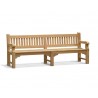 Promenade Teak Heavy Duty Garden Bench - 2.4m