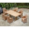 Rectory Outdoor Dining Set with Verona Armchairs