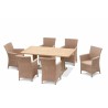 Rectory Teak Garden Set with Verona Woven Armchairs