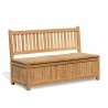 York Wooden Outdoor Storage Bench - 1.5m