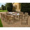 Dorset 1.8-2.4m Extending Dining Set with 8 Antibes Stacking Armchairs