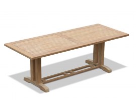 Rectory Rectangular Teak Pedestal Table - 2.25 x 0.9m